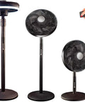 Ventilatore 2 in 1 Tavolo e Piantana 70W, LED Orientabile a Lampada e 4 Velocità
