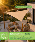 Vela Ombreggiante Triangolare Beige Idrorepellente con Protezione UV per Esterni