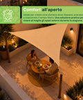 Vela Ombreggiante Triangolare Beige Idrorepellente con Protezione UV per Esterni