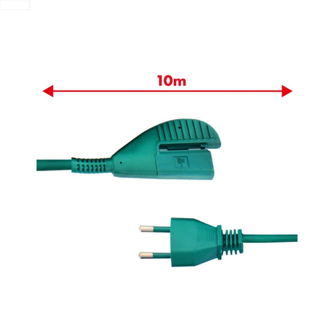 Napájecí kabel VK135/136 – Kompatibilní náhradní díl 10 m zelený se zástrčkou