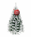 Albero Natalizio Innevato con Rami Folti e Base in Metallo– 150/180/210 cm