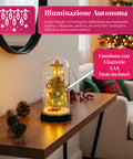 Albero di Natale Sotto Campana con Luci LED – Eleganza Natalizia Illuminata