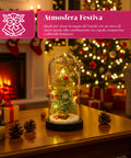 Albero di Natale Sotto Campana con Luci LED – Eleganza Natalizia Illuminata