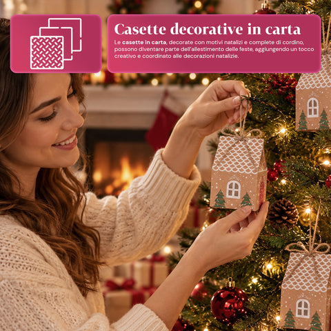 Adventní kalendáře – varianta strom s šuplíčky nebo domečky s nálepkami
