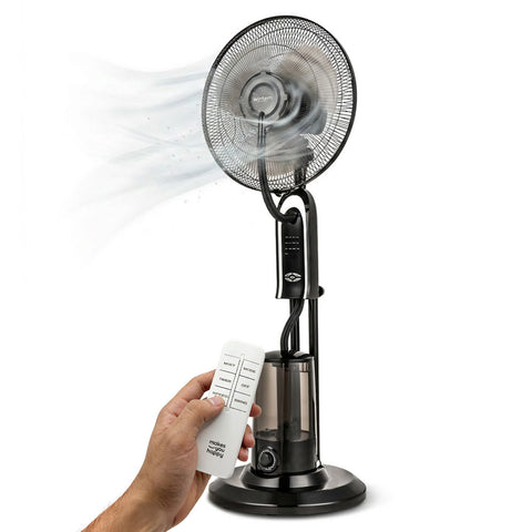Stojanový ventilátor s rozprašovačem 75W - 3 rychlosti a dálkové ovládání
