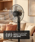 Ventilatore 40W a Piantana 40 cm con Telecomando e Altezza Regolabile fino a 135 cm – 6 Velocità