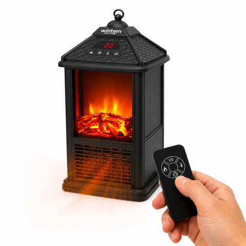 Stolní elektrický krb EIRA 1000W s dálkovým ovladačem
