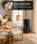Raffrescatore Evaporativo 8,5L con Telecomando – Display LED Touch, 3 Velocità, Timer 7h e 80W
