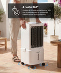 Raffrescatore Evaporativo 8,5L con Telecomando – Display LED Touch, 3 Velocità, Timer 7h e 80W