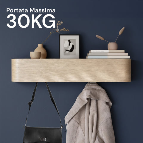 Moderní designový nástěnný věšák se 4 skrytými háčky
