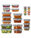 Set 24 Contenitori Ermetici per Alimenti con Etichette Riutilizzabili e Penna