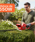 Tagliasiepi Elettrico 550W – Lame Doppia Azione da 51 cm e Coprilama Incluso