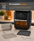 Friggitrice Aria 12L con Display LED Touch Timer 60 Min e Ricette Preimpostate