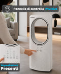 Ventilatore Senza Pale 50W Compatto con Telecomando e Spegnimento Automatico