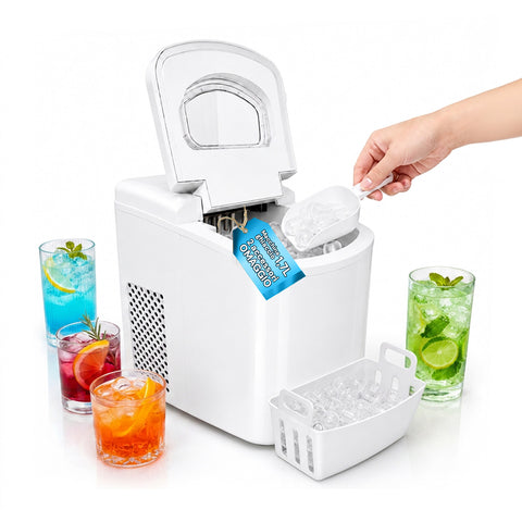 Výrobník ledu s nádržkou 1,7 l, včetně lopatky a vyjímatelné nádoby - 150 W