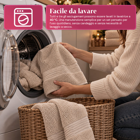 Sada 3 ručníků ze 100% bavlny – koupelnová souprava s osuškou 90x140, ručníkem 60x100 a ručníkem pro hosty 40x60 cm, měkké a savé, 6 barev