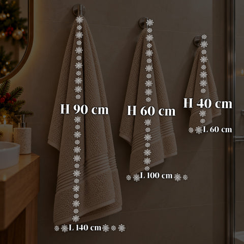 Sada 3 ručníků ze 100% bavlny – koupelnová souprava s osuškou 90x140, ručníkem 60x100 a ručníkem pro hosty 40x60 cm, měkké a savé, 6 barev