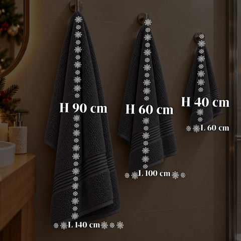 Sada 3 ručníků ze 100% bavlny – koupelnová souprava s osuškou 90x140, ručníkem 60x100 a ručníkem pro hosty 40x60 cm, měkké a savé, 6 barev