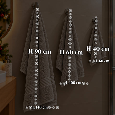 Sada 3 ručníků ze 100% bavlny – koupelnová souprava s osuškou 90x140, ručníkem 60x100 a ručníkem pro hosty 40x60 cm, měkké a savé, 6 barev