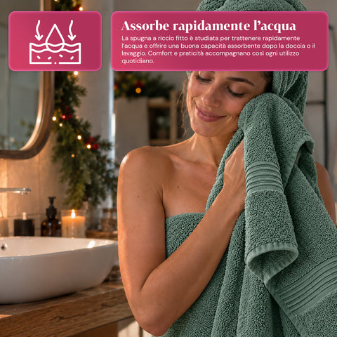 Sada 3 ručníků ze 100% bavlny – koupelnová souprava s osuškou 90x140, ručníkem 60x100 a ručníkem pro hosty 40x60 cm, měkké a savé, 6 barev