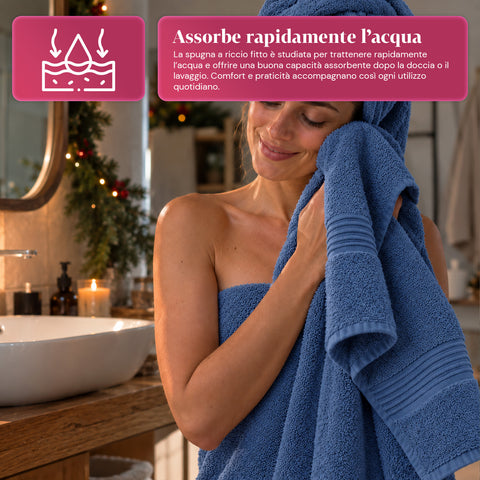 Sada 3 ručníků ze 100% bavlny – koupelnová souprava s osuškou 90x140, ručníkem 60x100 a ručníkem pro hosty 40x60 cm, měkké a savé, 6 barev