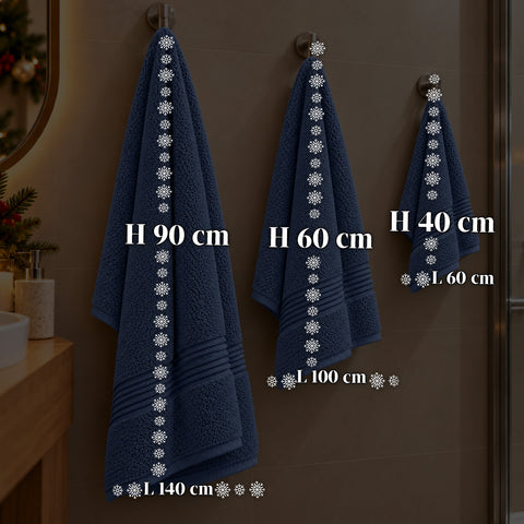 Sada 3 ručníků ze 100% bavlny – koupelnová souprava s osuškou 90x140, ručníkem 60x100 a ručníkem pro hosty 40x60 cm, měkké a savé, 6 barev