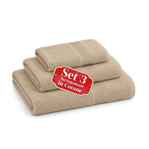 Sada 3 ručníků ze 100% bavlny – koupelnová souprava s osuškou 90x140, ručníkem 60x100 a ručníkem pro hosty 40x60 cm, měkké a savé, 6 barev