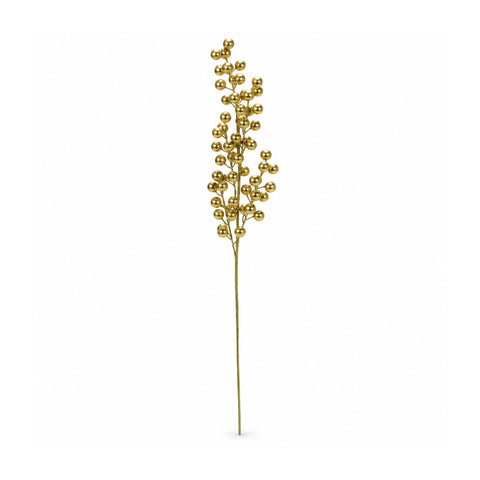 Umělá větvička s červenými bobulemi 65cm nebo zlatá 60 cm, vánoční dekorace