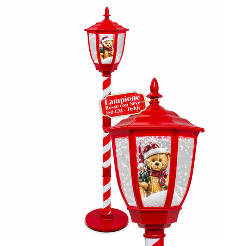 Vánoční lucerna s nafoukaným sněhem, hudbou a LED světly – 4 varianty