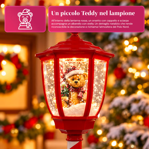 Vánoční lucerna s nafoukaným sněhem, hudbou a LED světly – 4 varianty