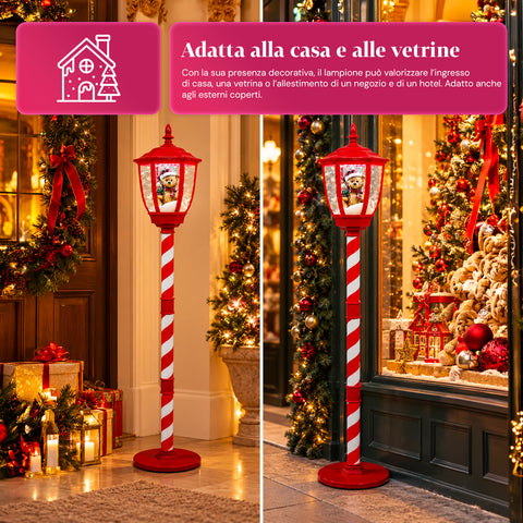 Vánoční lucerna s nafoukaným sněhem, hudbou a LED světly – 4 varianty