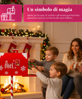 Cassetta Postale di Natale Rossa e Bianca H50 cm in Stile Americano