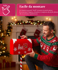 Cassetta Postale di Natale Rossa e Bianca H50 cm in Stile Americano