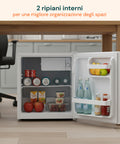Mini Frigo 45L Bianco da Tavolo – Temperatura Regolabile da 2° a 12°C