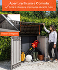 Shed Portattrezzi da Esterno in Plastica Riciclata Resistente UV