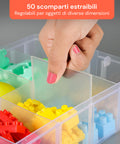 Organizer in Plastica a 5 Livelli con Maniglia e Scomparti Rimovibili
