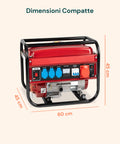 Gruppo Elettrogeno Portatile Doppia Uscita 220V / 380V per Campeggio e Cantiere