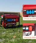 Gruppo Elettrogeno Portatile Doppia Uscita 220V / 380V per Campeggio e Cantiere