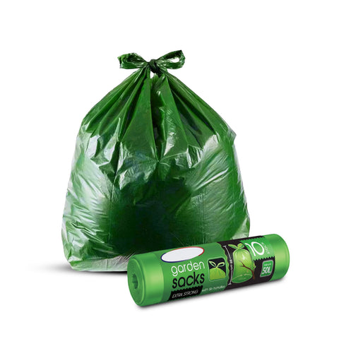 Pytle na odpadky s uchem na zavazování, sada 10 ks, 50l