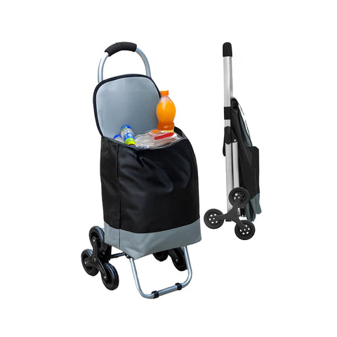 Nepromokavý dvoubarevný nákupní vozík na 3 kolech z PVC tkaniny