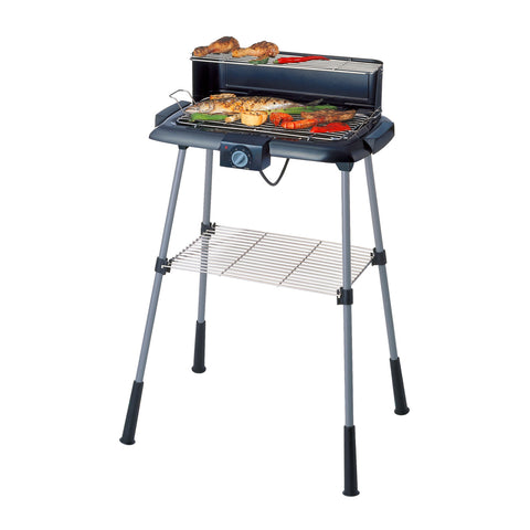 Venkovní elektrický gril 88x54 Cm s roštem a ohřívací mřížkou