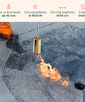 Cannello a Gas 60cm con Bruciatore ø45mm e Leva Rapida per Uso Professionale