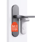 avilia home set 2 blocca maniglie adesivi di sicurezza con pulsanti bilaterali per bambini e animali h 23x45 cm ean 8052879011214