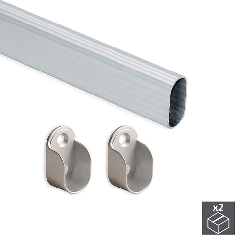 Tyč na oblečení do skříně 30x15mm