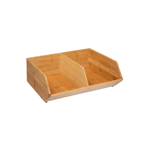 Organizér na předměty se 2 přihrádkami z bambusu  35x12,5 cm