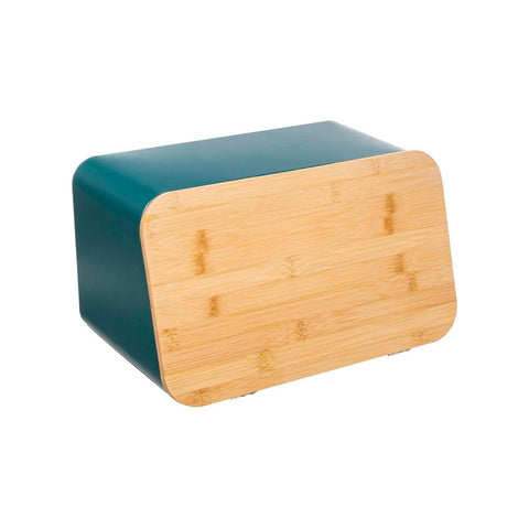 Krabice a prkénko na chléb 37 cm, petrolejově modré