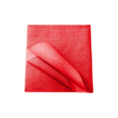 Sada 100 červených jednorázových TNT ubrusů 100x100cm