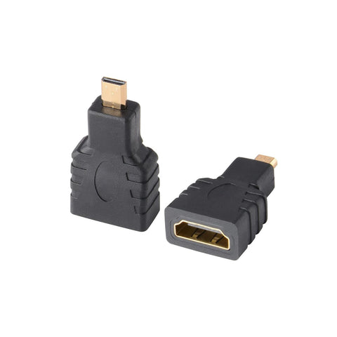 Adaptér Micro HDMI se zlacenými konektory samec/samice 2.0, černý