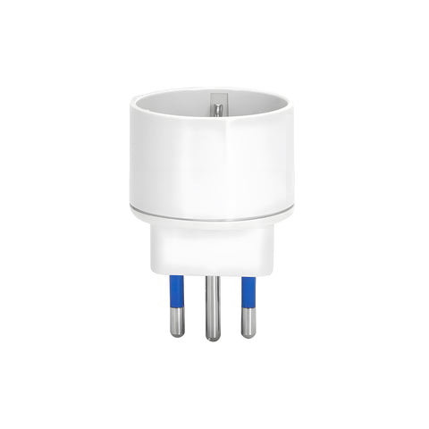 Adaptér Schuko se zásuvkou 10A/16A a zástrčkou S11 2p+T, bílý