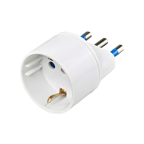 Adaptér Schuko zásuvka 2p+T zástrčka S17 16a 250v bílý
